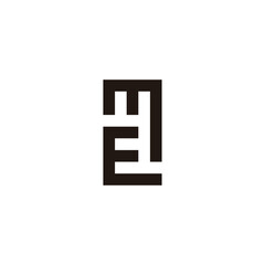 Letter Em square, unique geometric symbol simple logo vector
