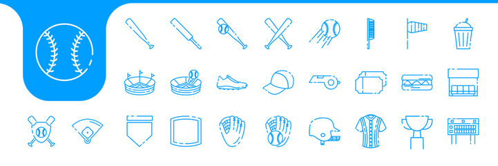 baseball sport line icon vector design