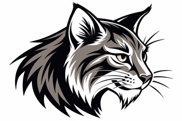 bobcat-head-side-view--silhouette--white-background 