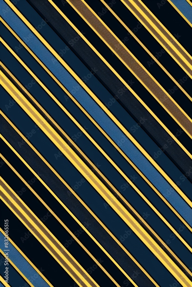 Wall mural Modern Striped Soccer Jersey Design in Blue, Black, and Gold with Gradient Accents for Sublimation Print