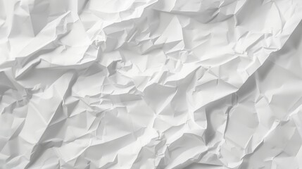 Background of white wrinkled paper texture