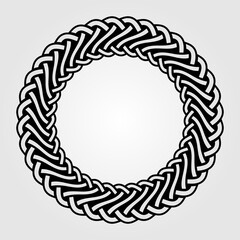Celtic Style Round frame isolated. Vector illustration