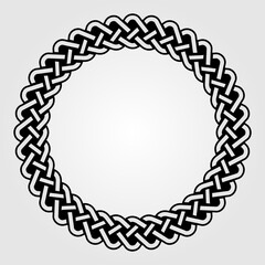Celtic Style Round frame isolated. Vector illustration