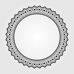 Abstract round frame isolated. Vector illustration
