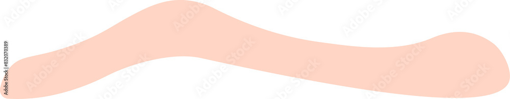 Wall mural light beige geometric abstract simple plain shape element isolated overlay png