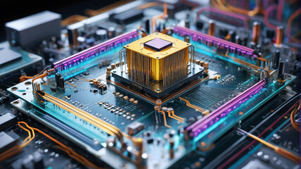 Obraz premium University research lab pioneering quantum computing, pushing boundaries, groundbreaking projects, Generative AI