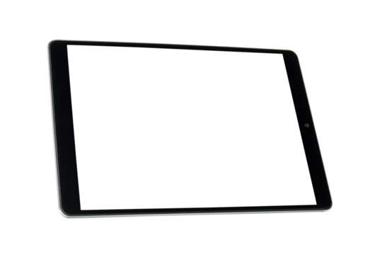 Black tablet screen mockup transparent png - Powered by Adobe
