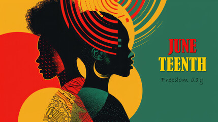 Fototapeta premium Juneteenth. día de la libertad. ilustración 