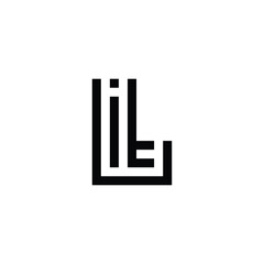 letters L,i and t simple vector logo symbol