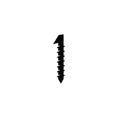 number one nail simple vector logo symbol