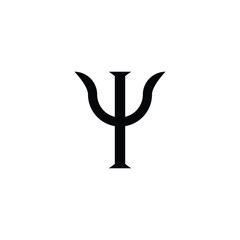 letters Y and I connected simple vector logo symbol