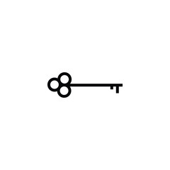 simple unique key vector logo symbol