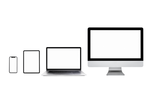 Multi devices png mockup responsive web design showcase - Powered by Adobe