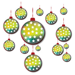 set of christmas balls
