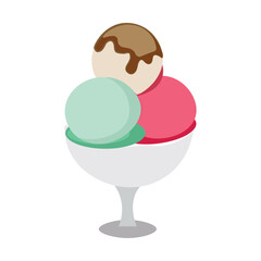 ice cream in a glass