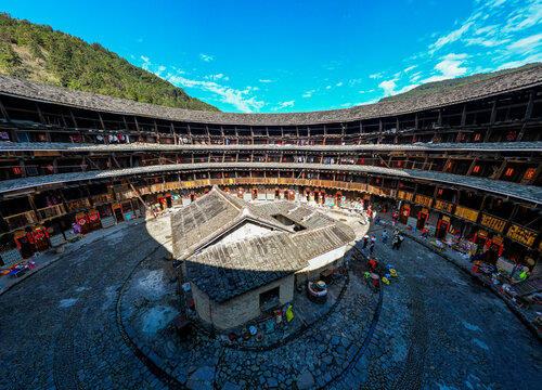 Yuchang Fujian Fujian Tulou, rural dwelling of the Hakka, Fujian, China