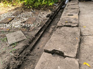 Open the drainage canal cover to clean it