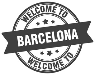 Obraz premium Welcome to Barcelona stamp. Barcelona round sign