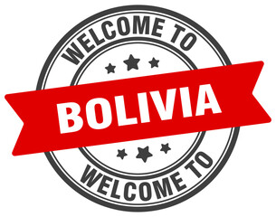 Welcome to Bolivia stamp. Bolivia round sign
