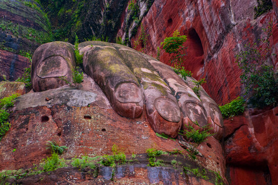 Leshan Giant Buddha, the largest stone Buddha on earth, Mount Emei Scenic Area, UNESCO World Heritage Site, Leshan, Sichuan, China