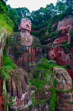 Leshan Giant Buddha, the largest stone Buddha on earth, Mount Emei Scenic Area, UNESCO World Heritage Site, Leshan, Sichuan, China