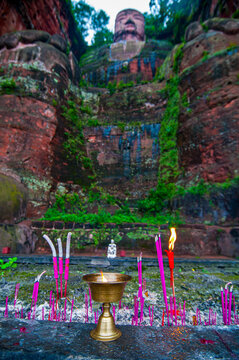 Leshan Giant Buddha, the largest stone Buddha on earth, Mount Emei Scenic Area, UNESCO World Heritage Site, Leshan, Sichuan, China
