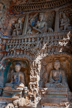 The Yungang Grottoes, ancient Buddhist temple grottoes, UNESCO World Heritage Site, Shanxi, China