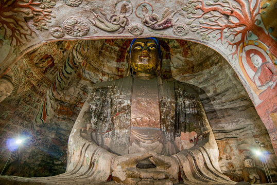 The Yungang Grottoes, ancient Buddhist temple grottoes, UNESCO World Heritage Site, Shanxi, China