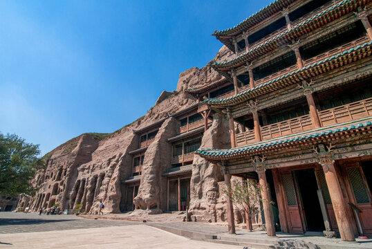 The Yungang Grottoes, ancient Buddhist temple grottoes, UNESCO World Heritage Site, Shanxi, China