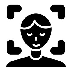 An editable design icon of face recognition

