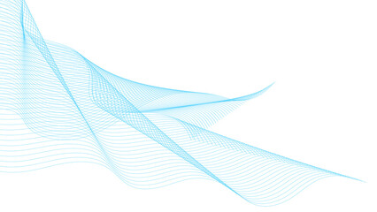 Blue swirly abstract line design element