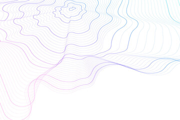 3D gradient contour line patterned background design element
