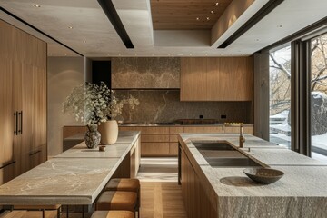 Minimalist Textures with Smooth Finishes and Warm Accents

