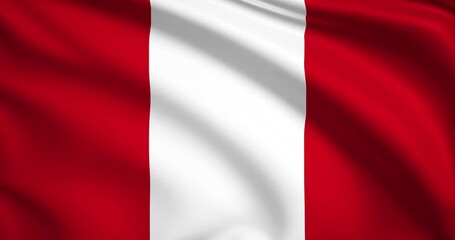flag of Peru. Peruvian flag background. 4k 60FPS