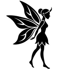 Lovely fairy vector illustration white background