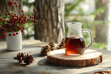 autumn drink in a decanter