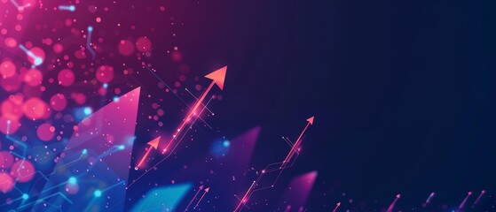 Banner for business showcasing growth hacking strategies for startups, illustrated in minimal styles with a HUD hologram and copy space