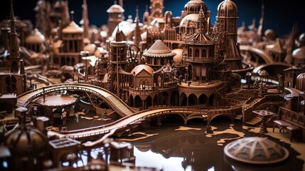 model of the city made of chocolate