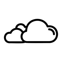 cloudy outline style icon