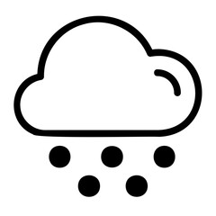 hail storm outline style icon