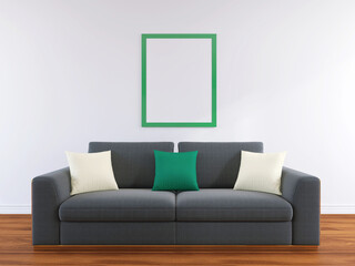 Living Room Wall Poster Frame Mockup Modern Interior Design and Beautiful Decor