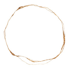 Round glitter gold png frame badge