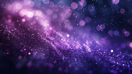 Purple Sparkling Lights Festive Background with Texture: Abstract Christmas Twinkling Bokeh and Falling Stars for Winter Cards and Invitations