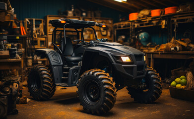 ATV in the garage