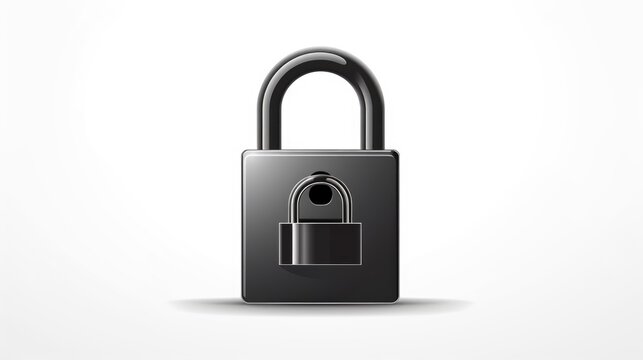 recommend clip art: Padlock with keyhole single icon black outline 