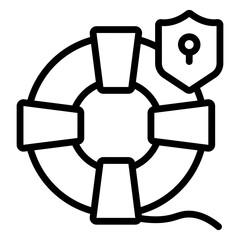 Creative design icon of security target

