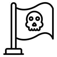 Premium design icon of terrorist flag


