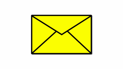 mail or message icon isolate with white background