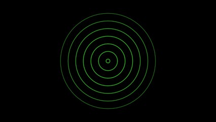 Radio wave signal icon isolated on black background 