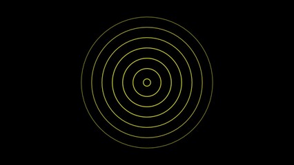 Radio wave signal icon isolated on black background 